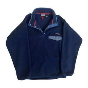 Patagonia Men's Synchilla Navy Blue Fleece Pullover Jacket